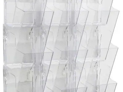 Porta tarjetas de pared con múltiples niveles
